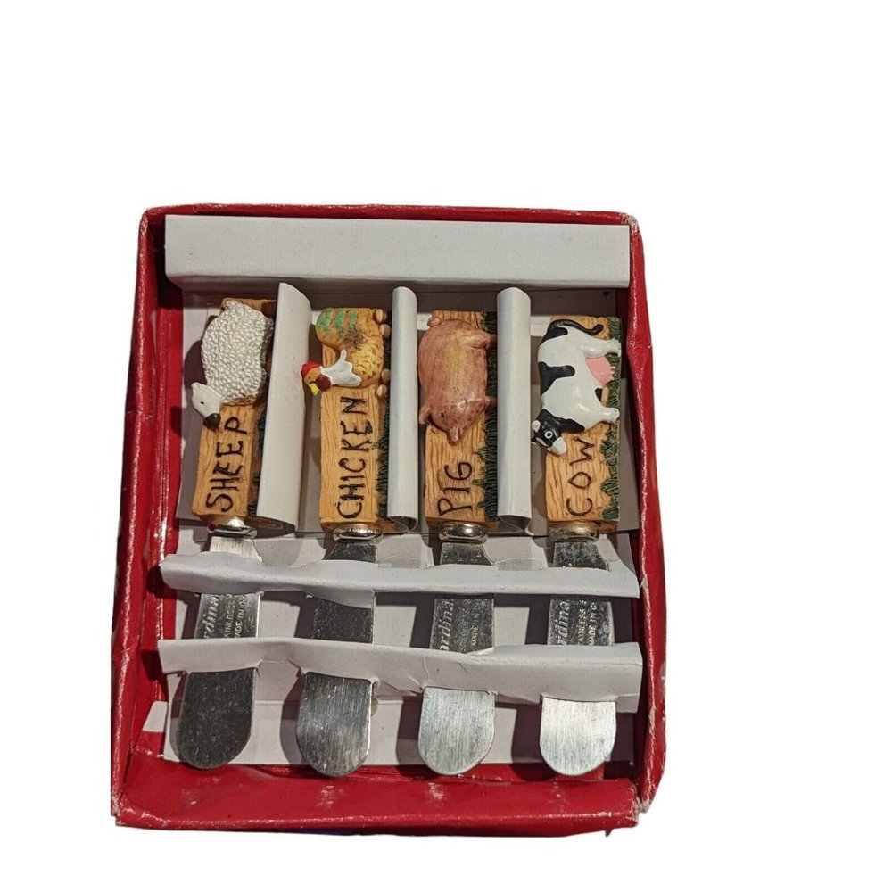 SPREADABLES Gourmet Spreaders The HOME Collection Sheep Pig Cow Chicken HTF